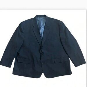 GS Perfect Fit Blazer Jacket Sport Suit Coat Men's Size 54 PR Navy Wool Blend